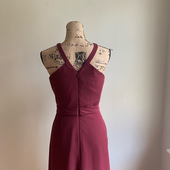 Azazie maron dress maxi size A12 sleeveless - Picture 6 of 12